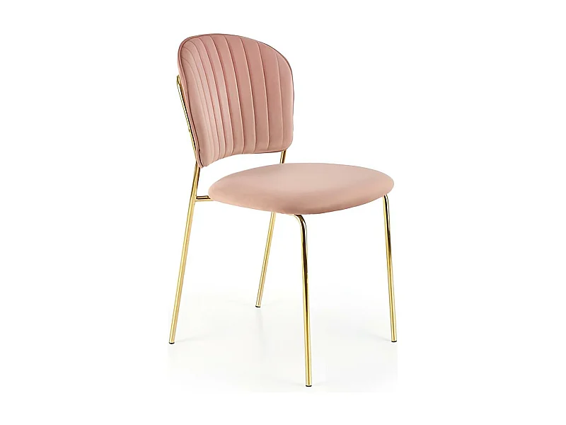 Stuhl K499/Samtstoffbezug/Pink