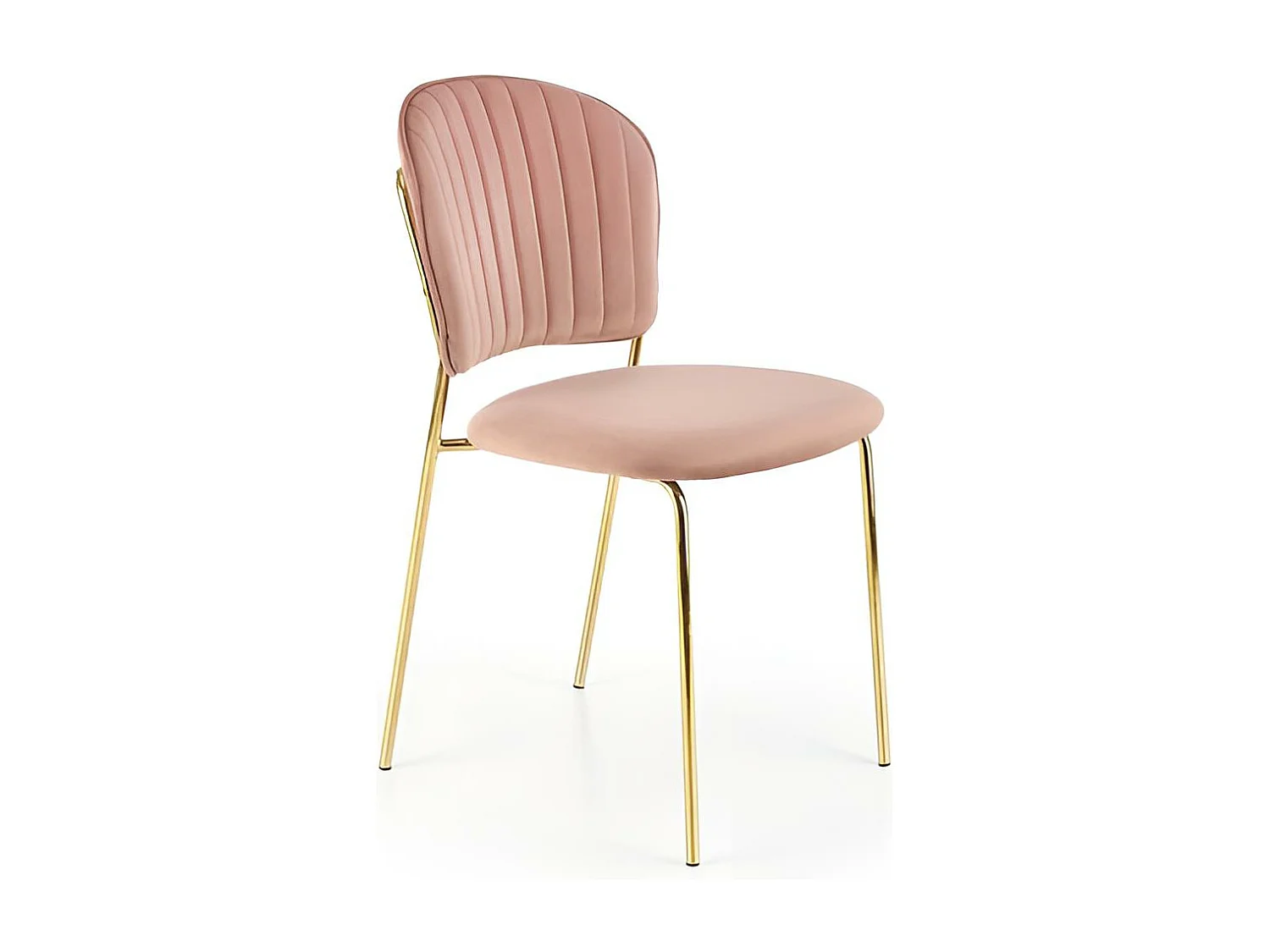 Stuhl K499/Samtstoffbezug/Pink