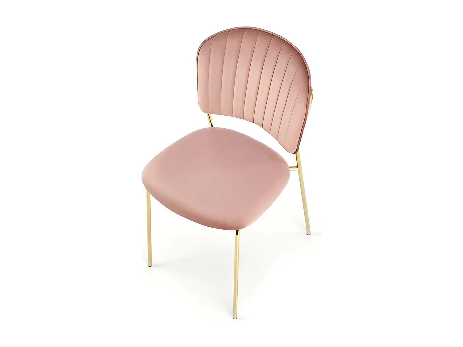 Stuhl K499/Samtstoffbezug/Pink