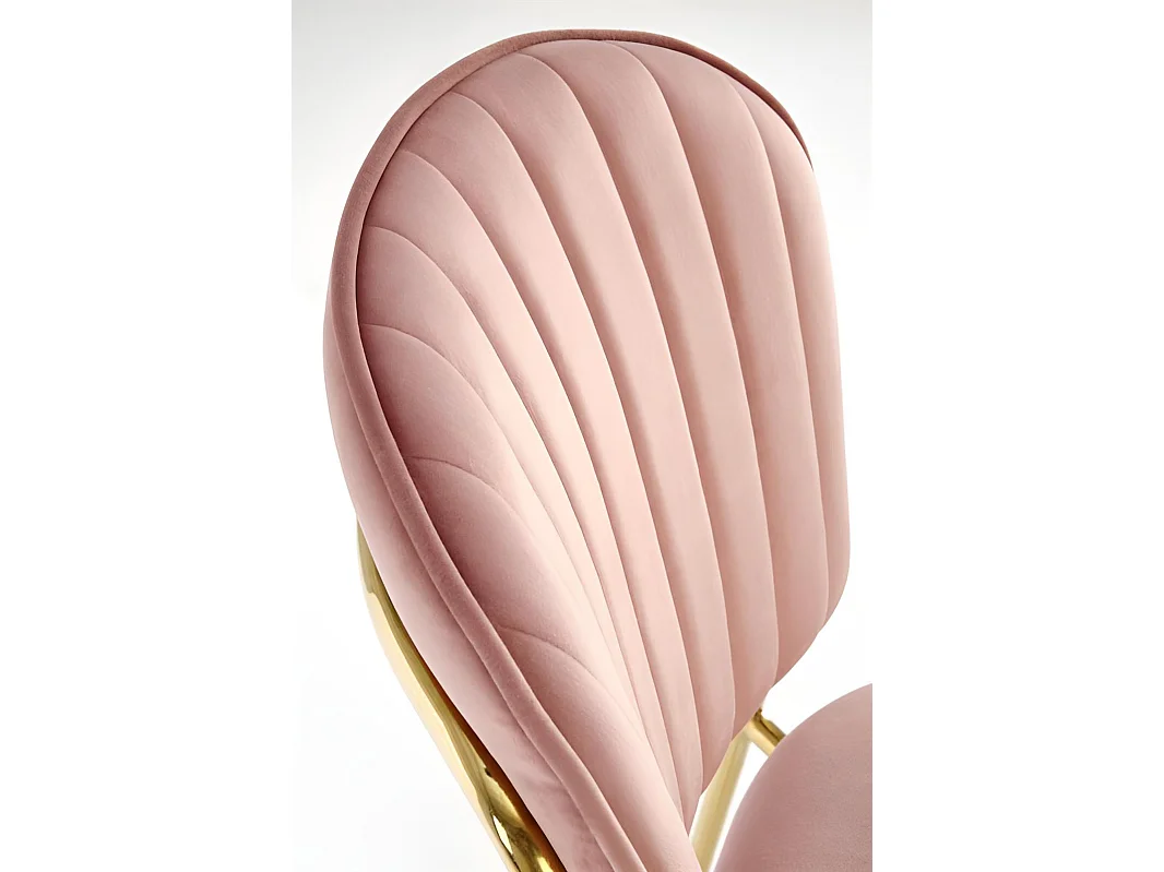 Stuhl K499/Samtstoffbezug/Pink