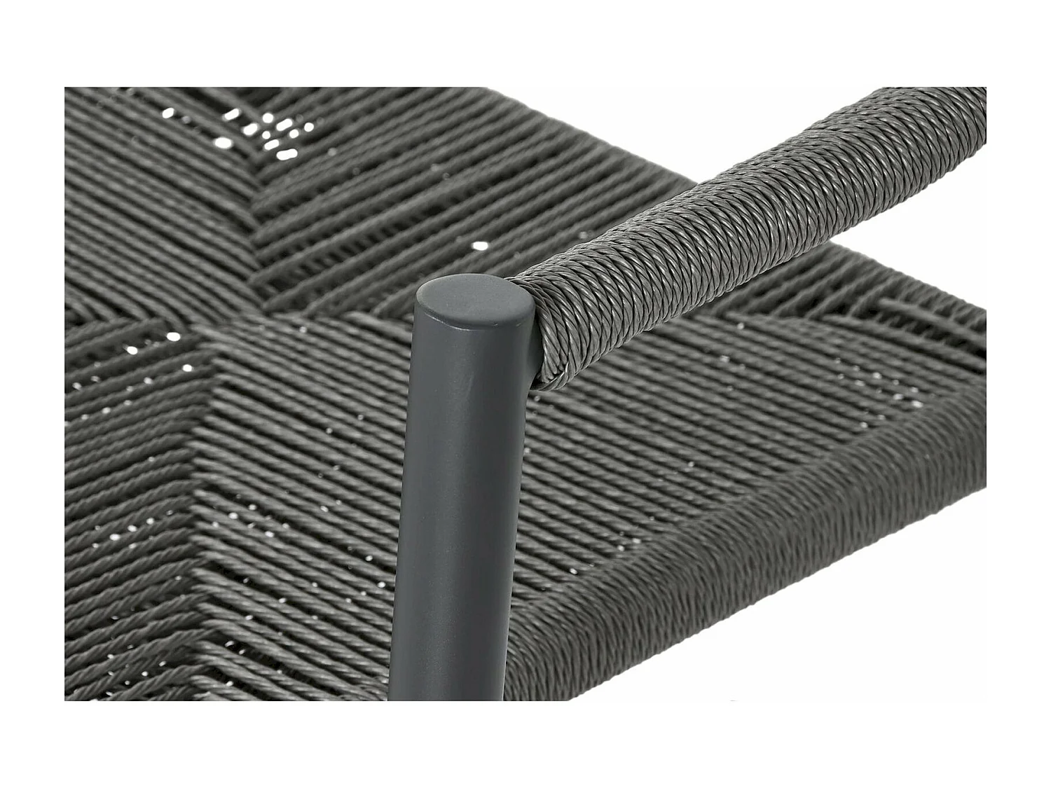 Banc de jardin élégant en aluminium noir 2 places