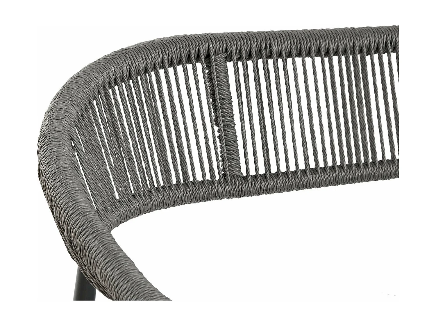 Banc de jardin élégant en aluminium noir 2 places