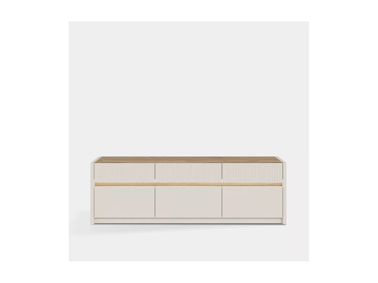 TV Lowboard Skver/Braun&Grau/LED