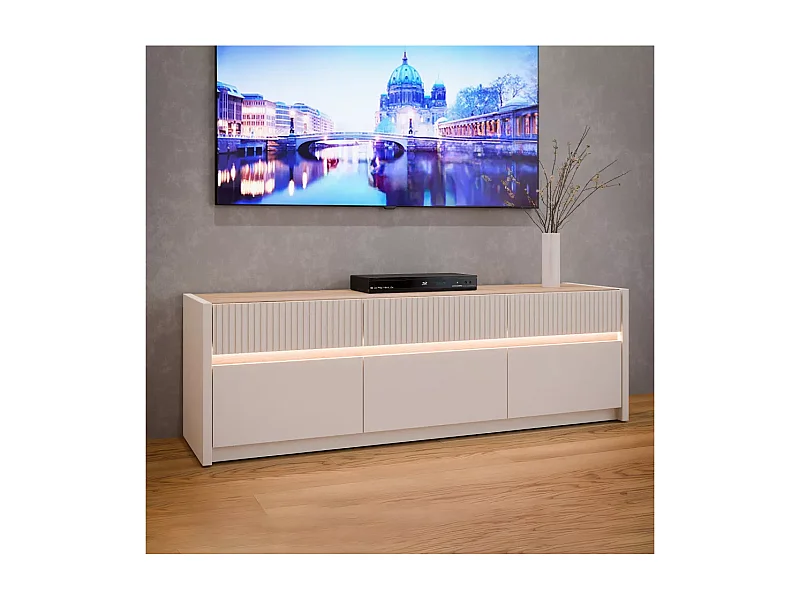 Lavagna TV Skver/Marrone&Grigio/LED