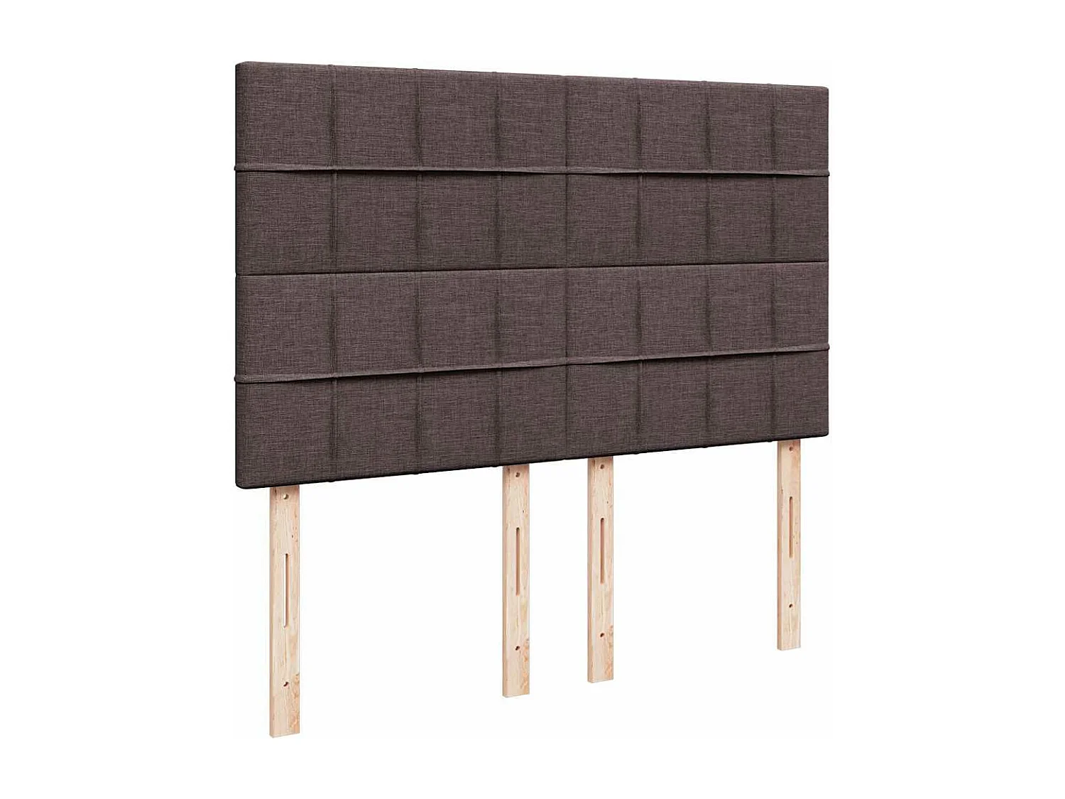 Estructura cama otomana colchón tela marrón oscuro 140x190cm