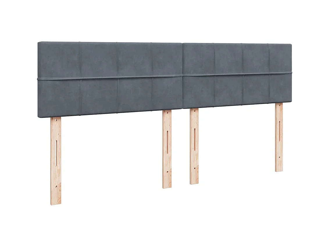 Cadre de lit ottoman avec matelas gris foncé 200x200 cm velours