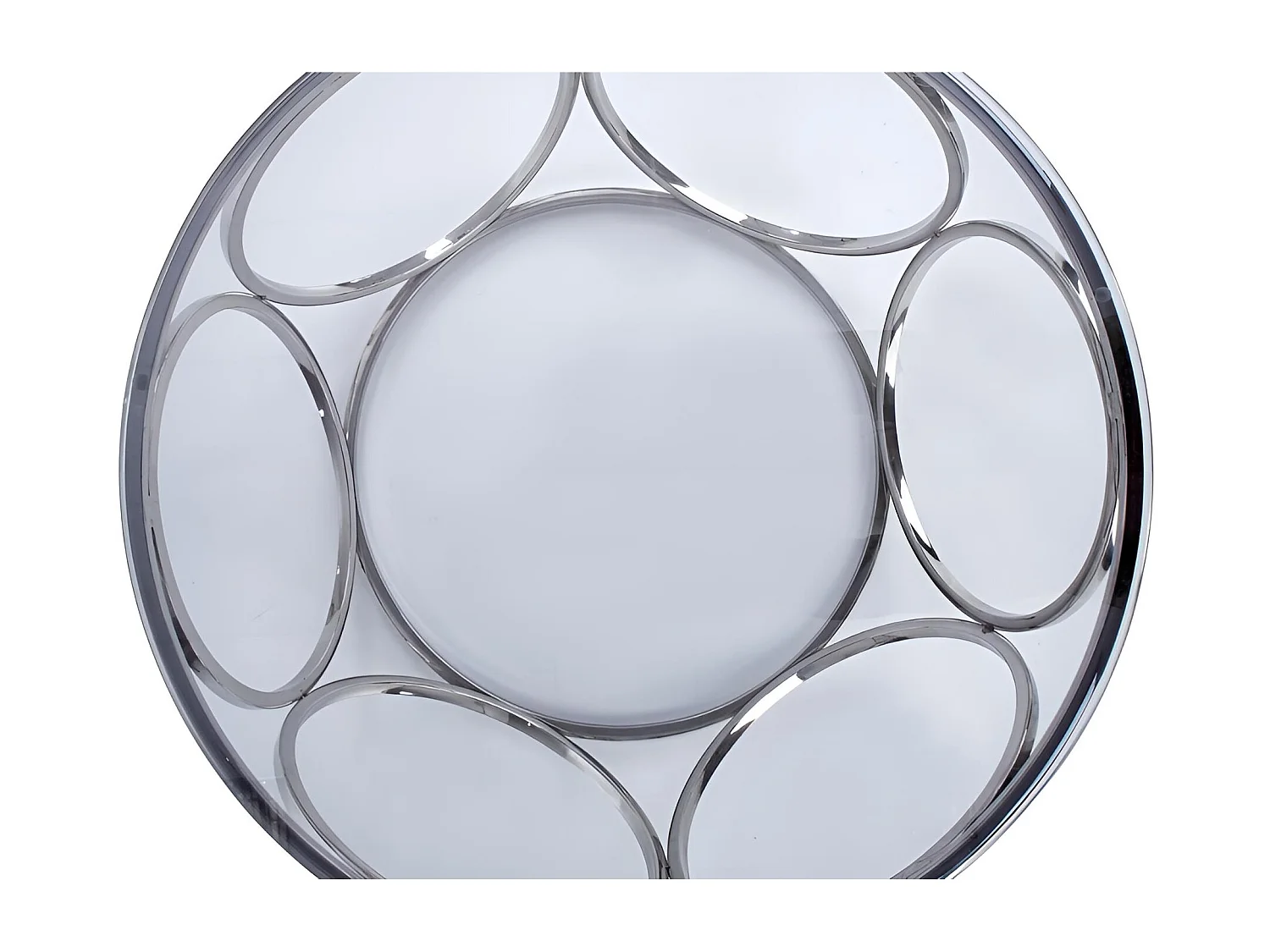 Couchtisch Venus/Glas&Metall/Silber&Glas