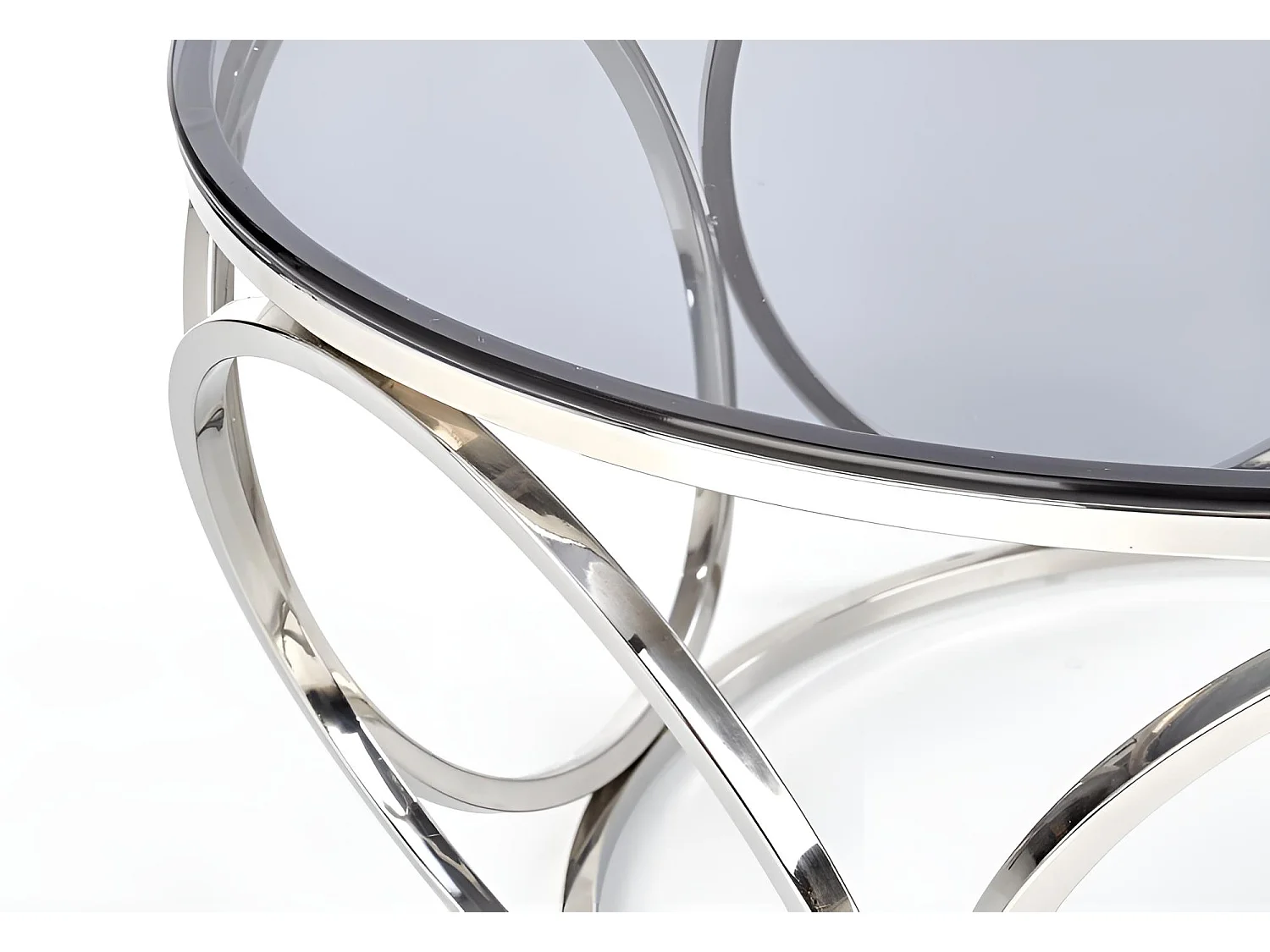 Couchtisch Venus/Glas&Metall/Silber&Glas