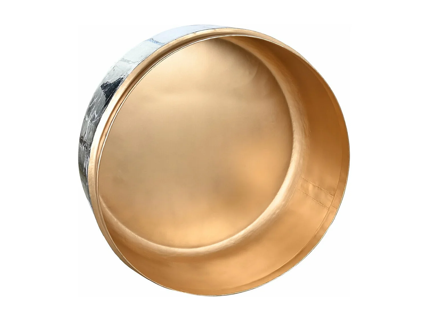 Table basse marbre noir éclat doré pour salon chic