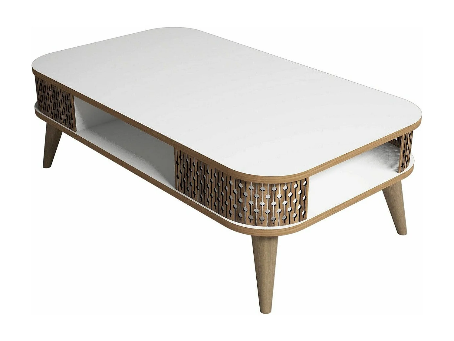 Mesa de Centro Moderna Eylül - Elegância Branca para o Seu Espaço de Vida