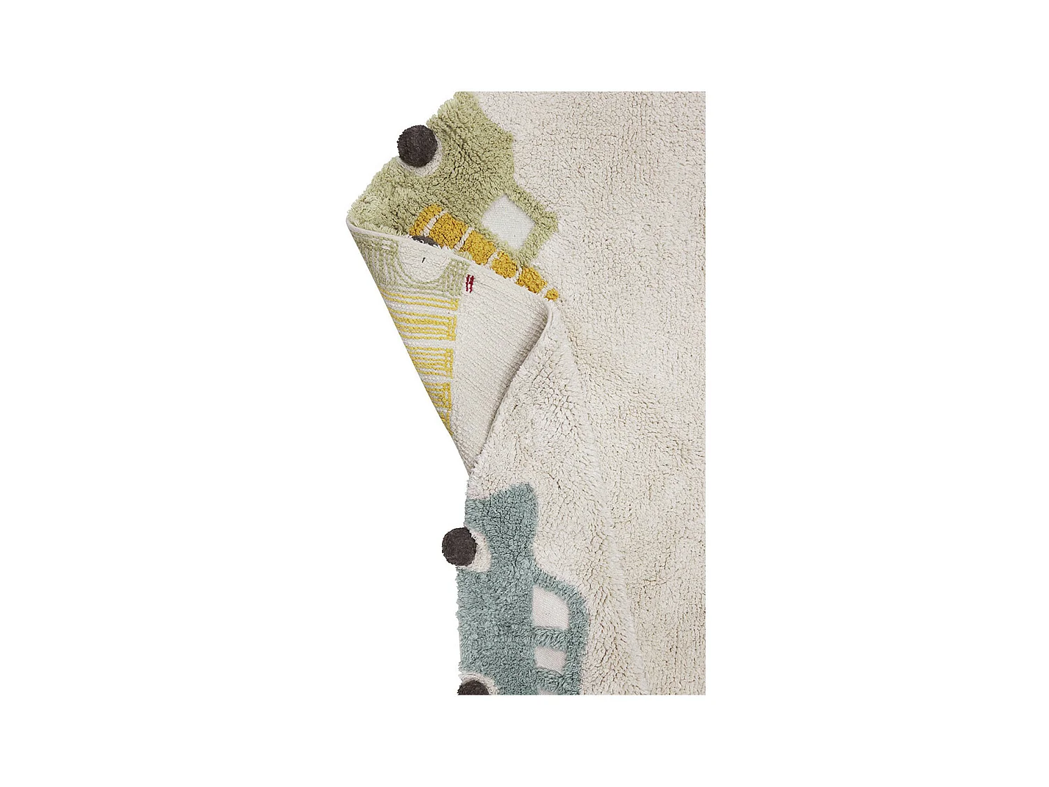 Alfombra redonda para niños - algodón lavable - vehículos eléctricos - Ø 140 cm