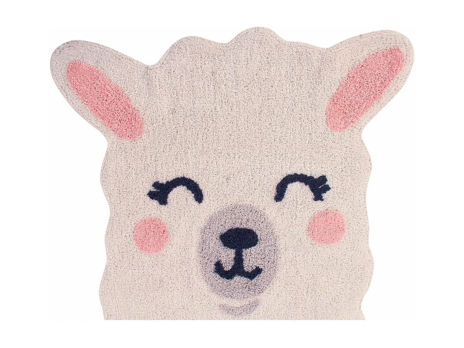 Tapis enfant lavable en machine ivoire Smile Like a Llama Lorena Canals Originale Enfant F