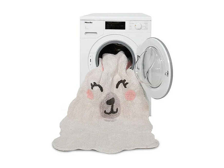 Tapis enfant lavable en machine ivoire Smile Like a Llama Lorena Canals Originale Enfant F
