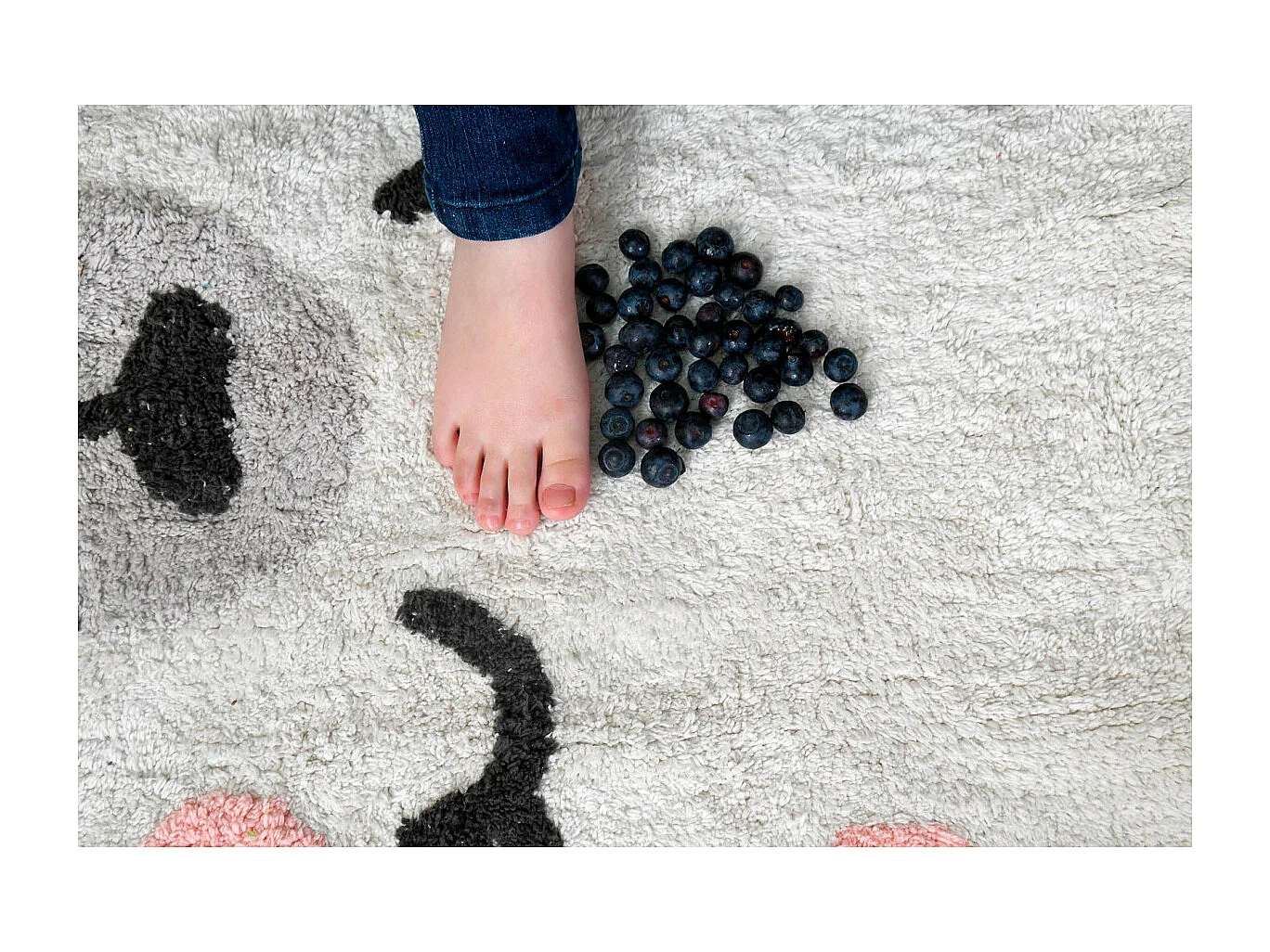 Tapis enfant lavable en machine ivoire Smile Like a Llama Lorena Canals Originale Enfant F