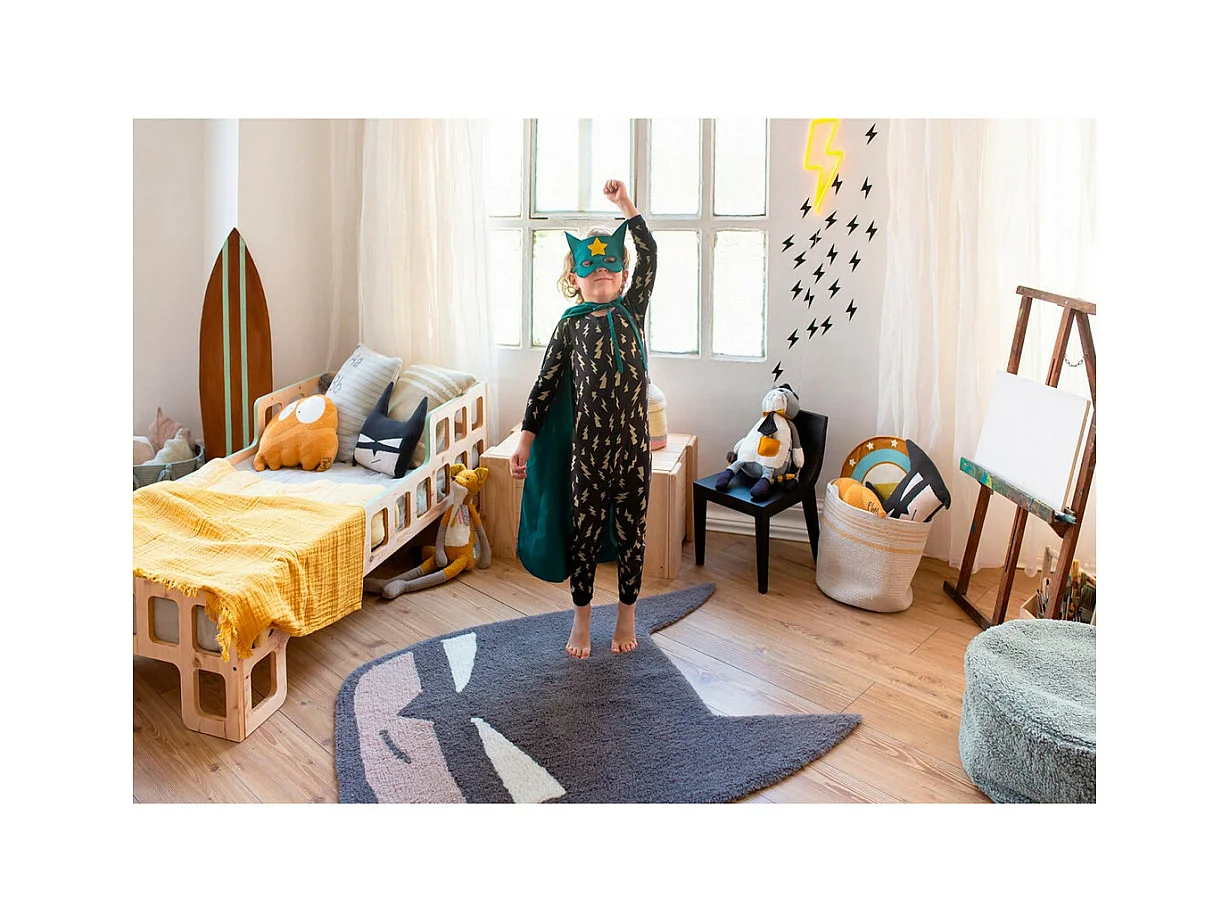 Alfombra de lana para niños - Batboy - 90 x 120 cm