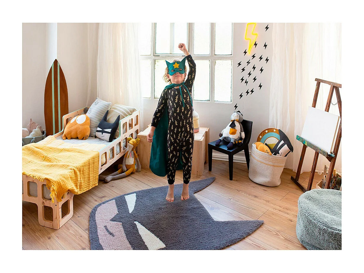 Tapis enfant en laine lavable en machine Batt Originale Enfant Fait main