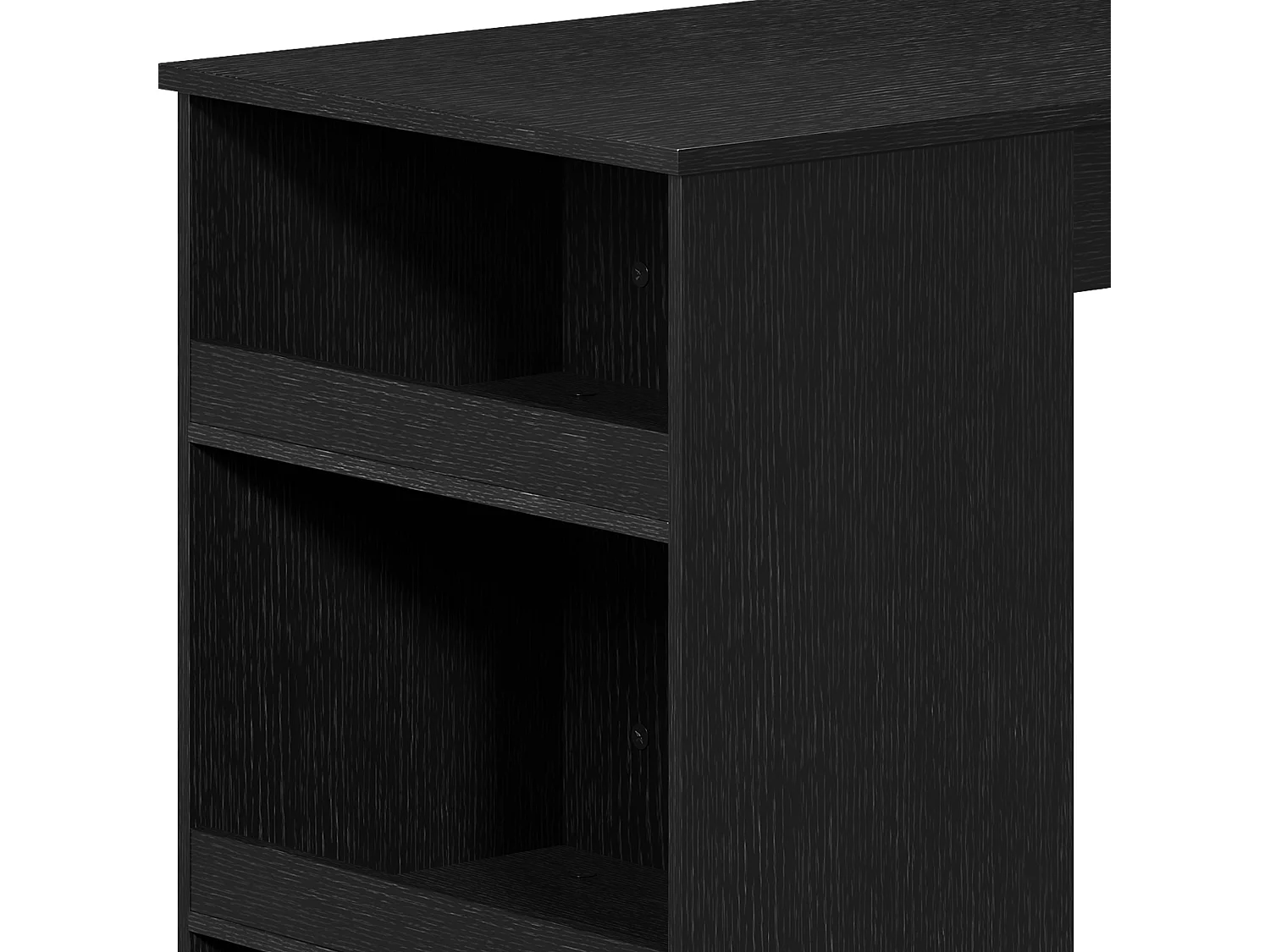 YITAHOME Table de bar 3 Pièces - 2 tabourets - Noir - Étagères ouvertes - pour la Maison, la Cuisine, le Pub et le Café