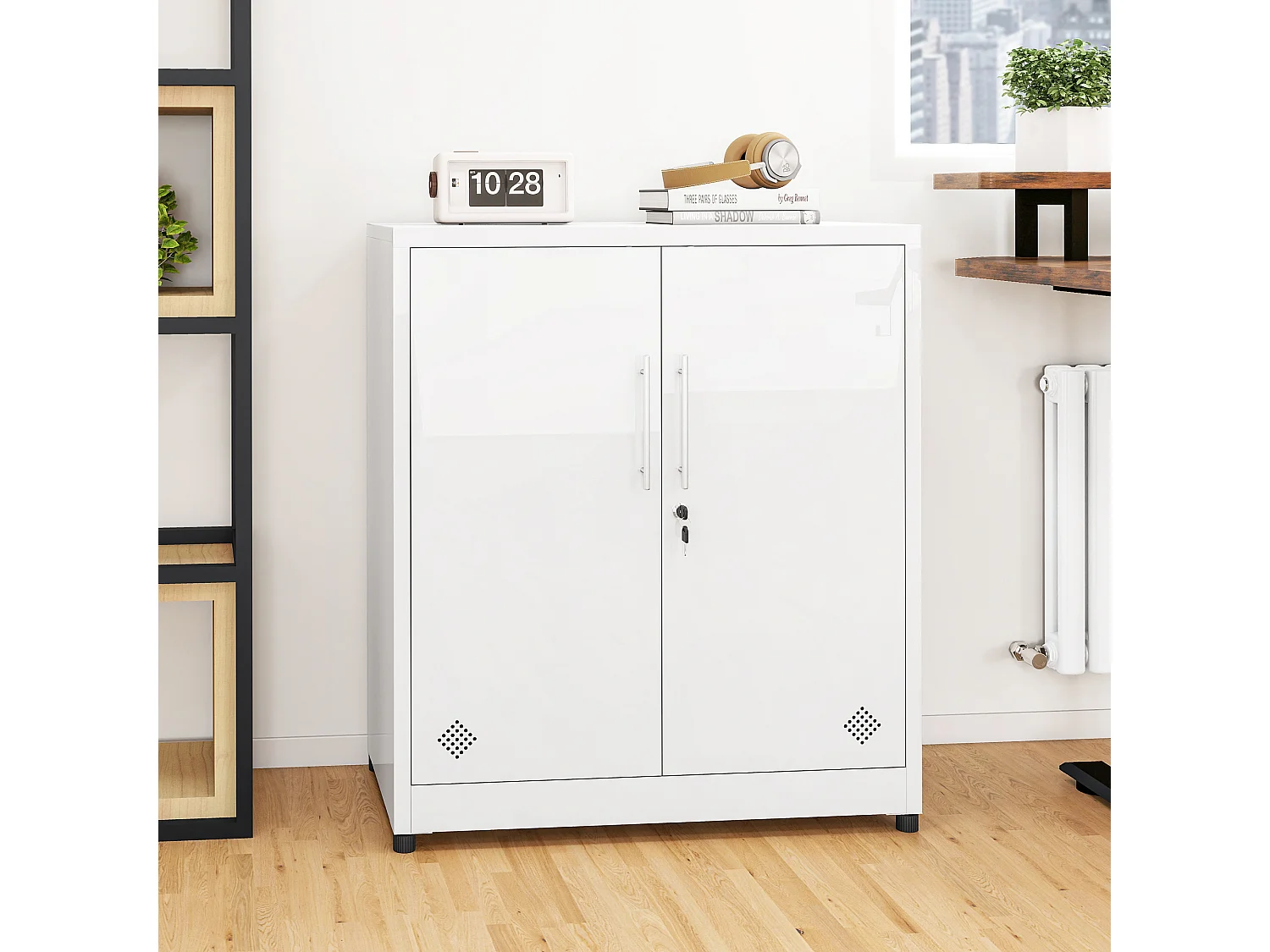 Armoire de classement - Acier allié - Blanc