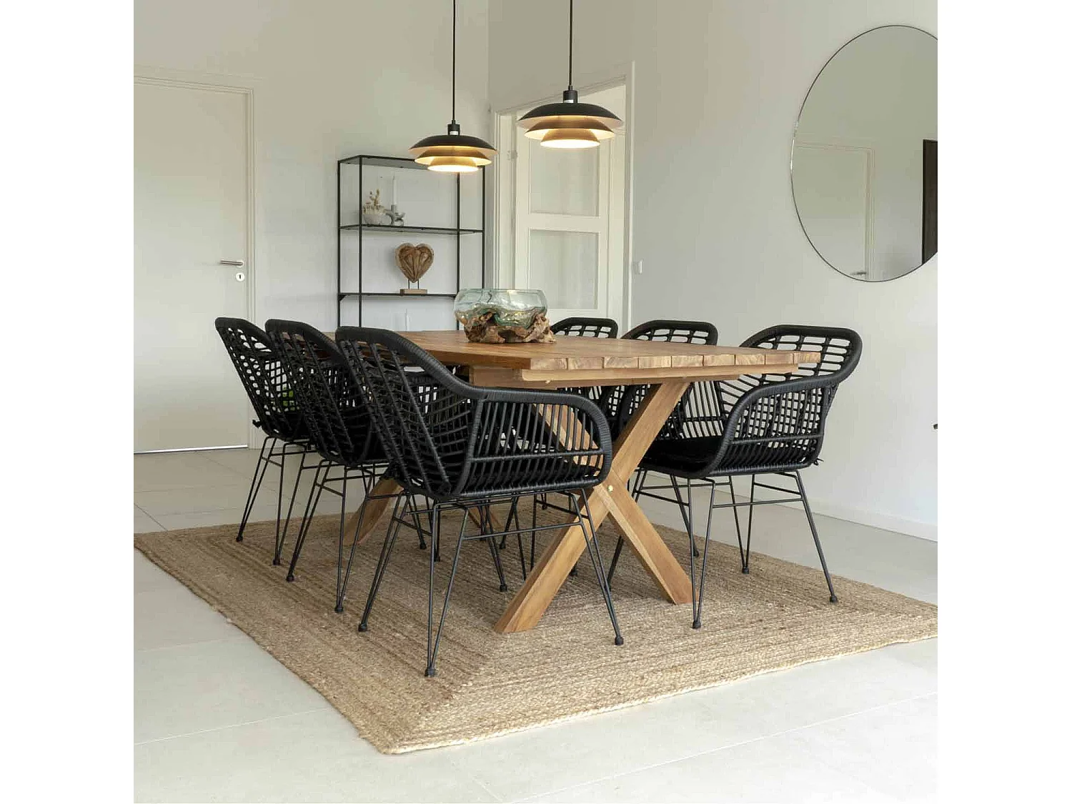 4 sillones de politretina negros TRIESTE