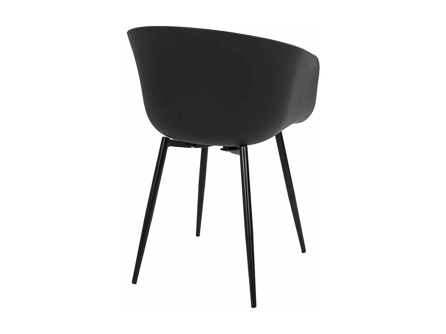 4 Sillones polipropileno negro RODA