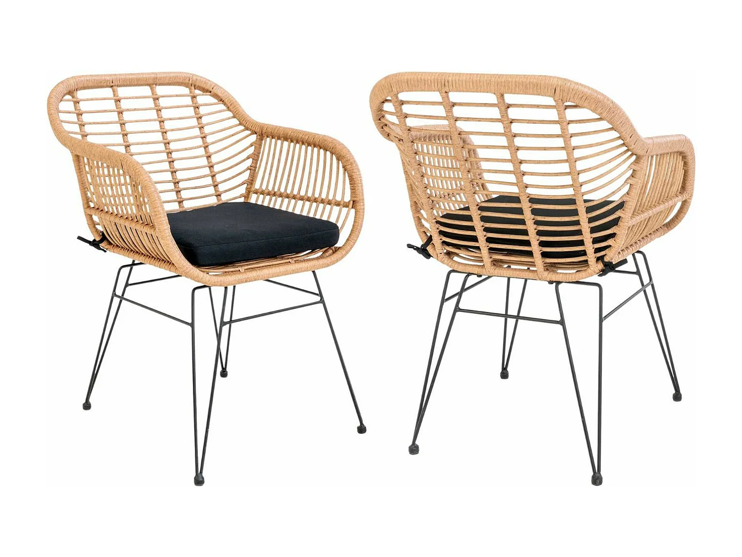 4 Fauteuils en polyrotin TRIESTE