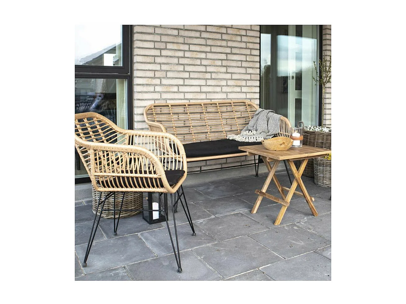 2 Fauteuils en polyrotin TRIESTE