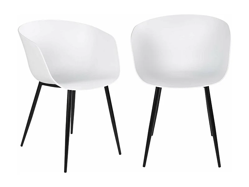 4 Sillones polipropileno blanco RODA