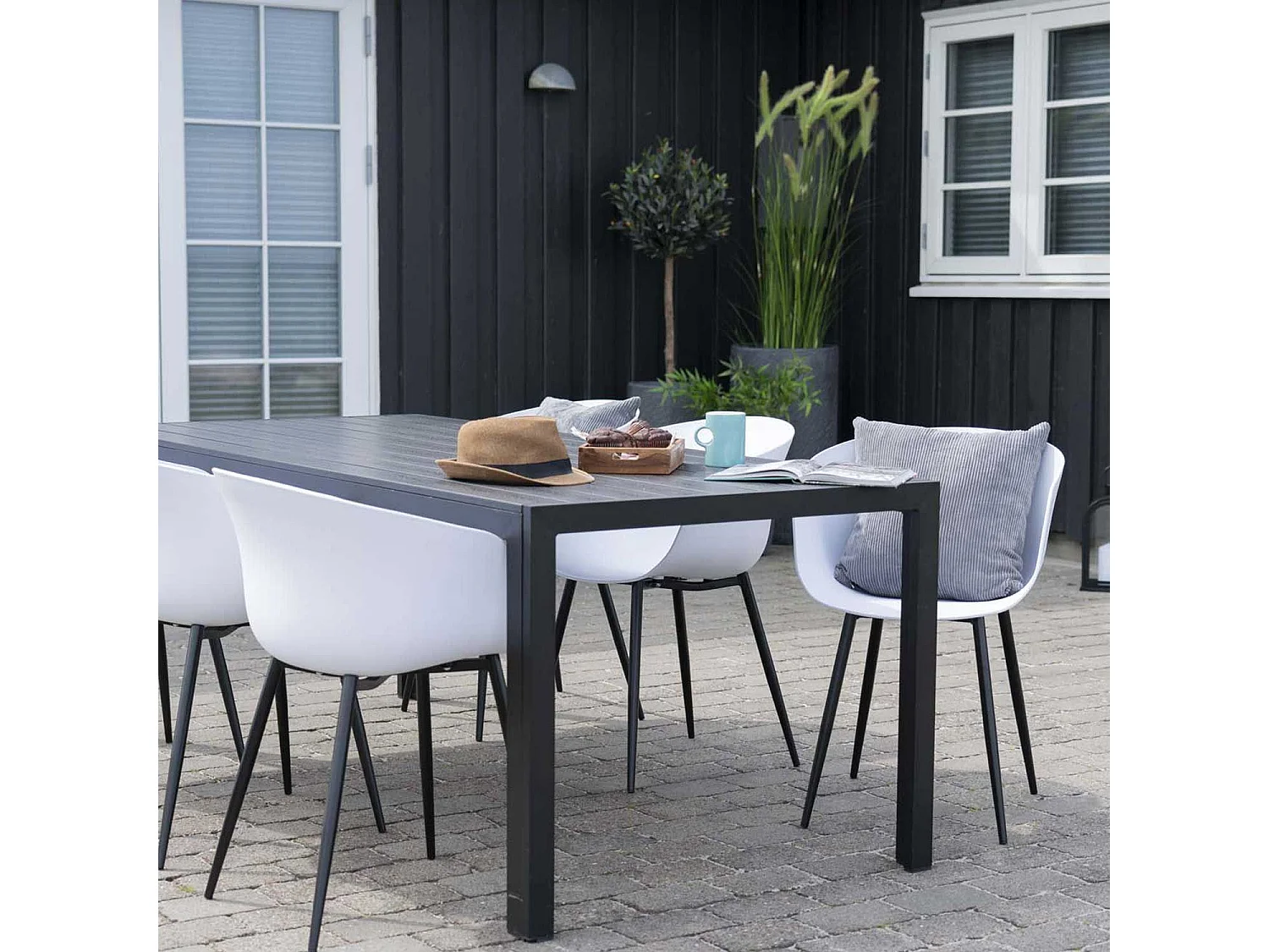 4 Sillones polipropileno blanco RODA