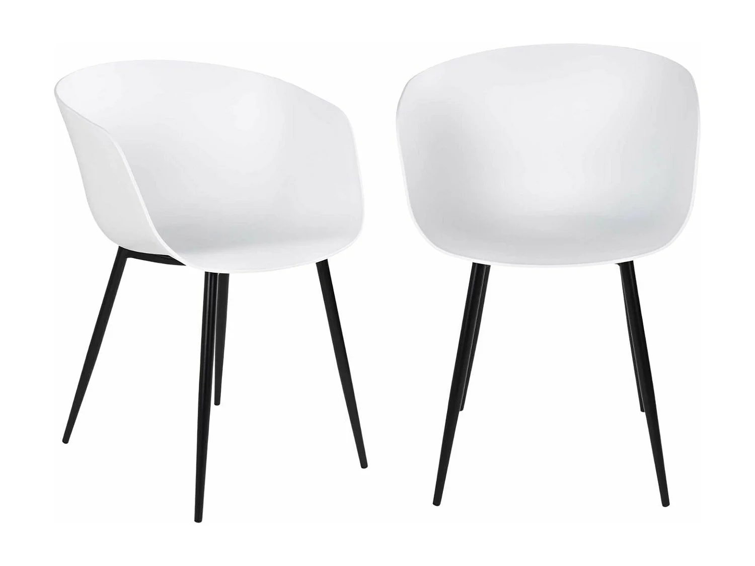 4 Fauteuils en polypropylène blanc RODA