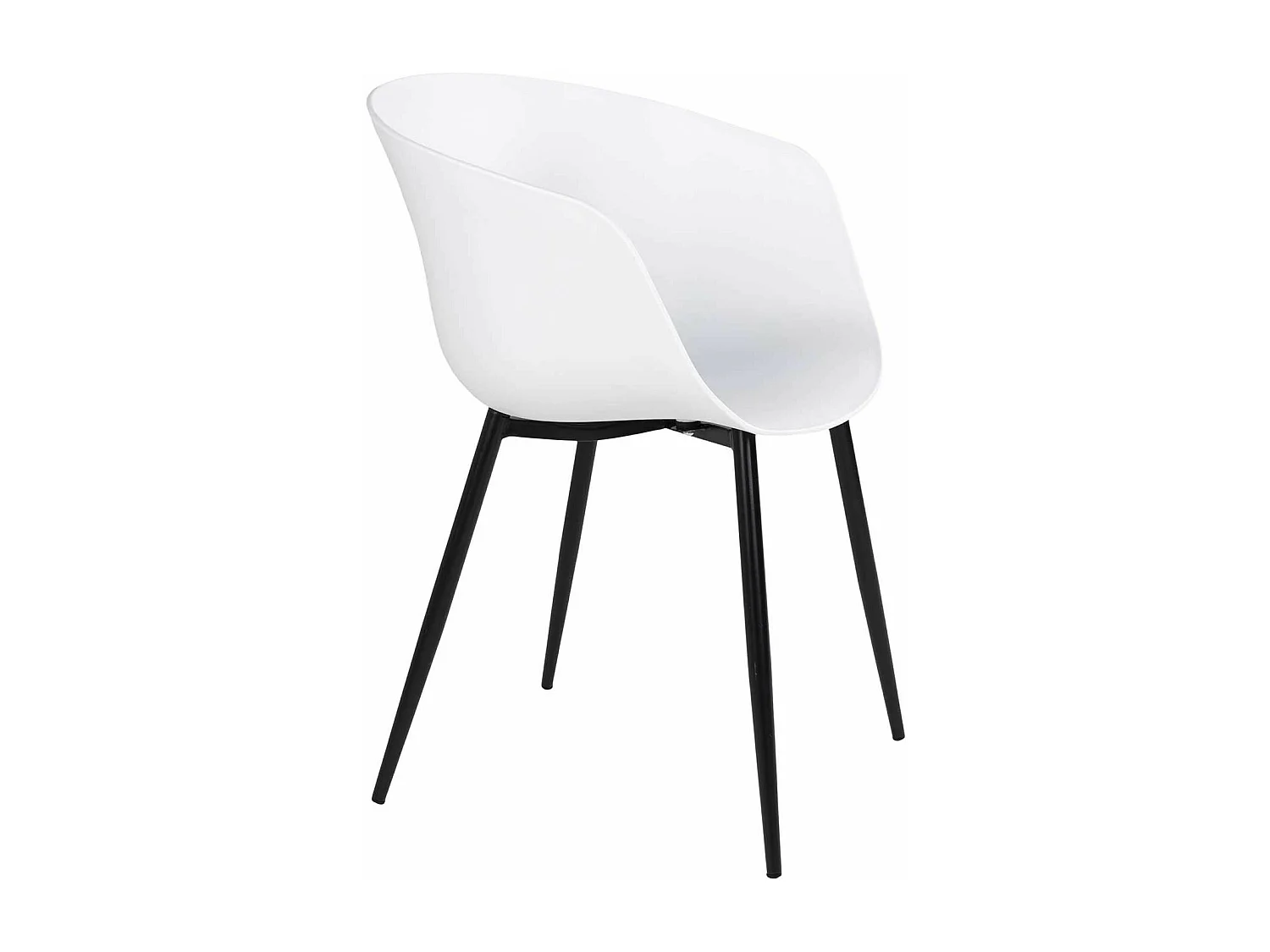 4 Fauteuils en polypropylène blanc RODA