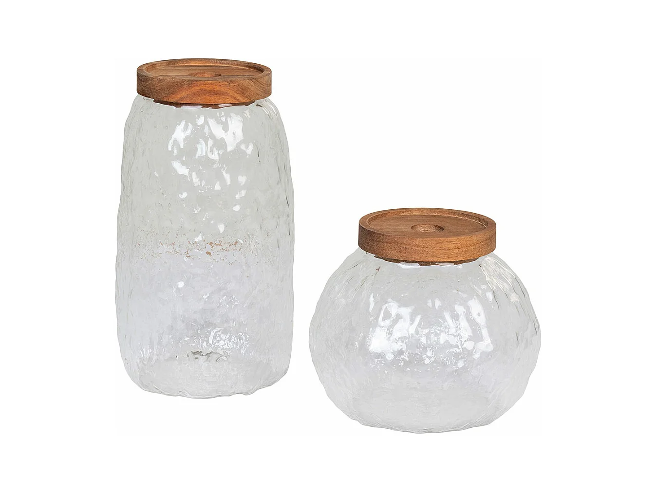 Lots de 2 pots de conservation en verre