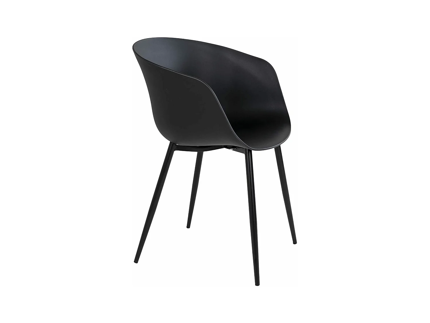 2 fauteuils en polypropylène noir RODA