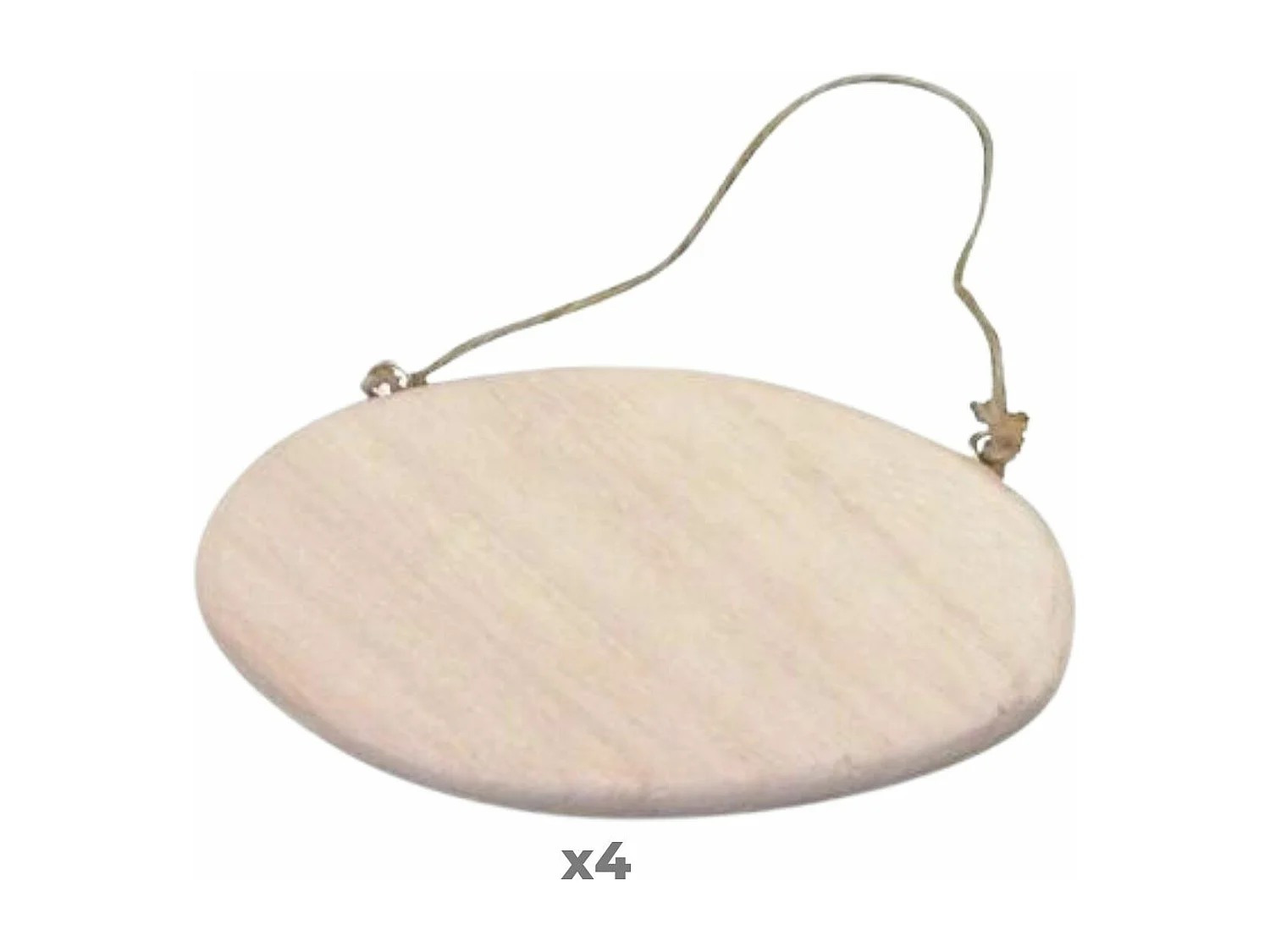 4 plaques de porte ovale avec cordelette 14,5 cm