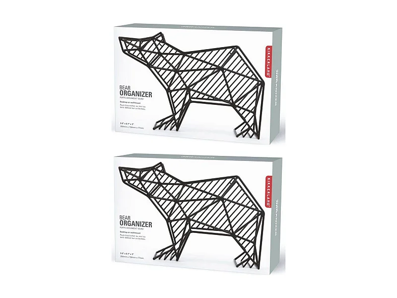 2 porte-courrier métalliques muraux Ours