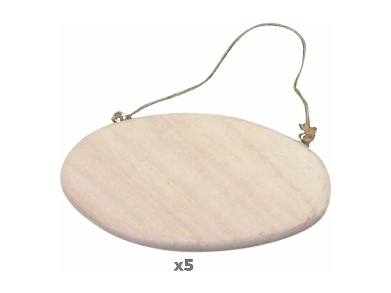 5 placas de puerta ovaladas con cordón 14,5 cm