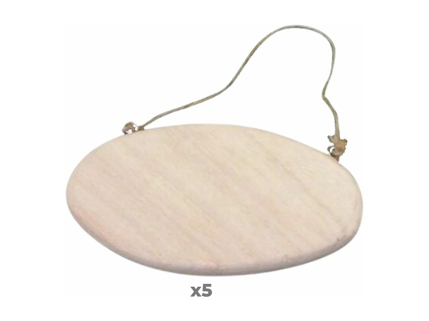 5 plaques de porte ovale avec cordelette 14,5 cm