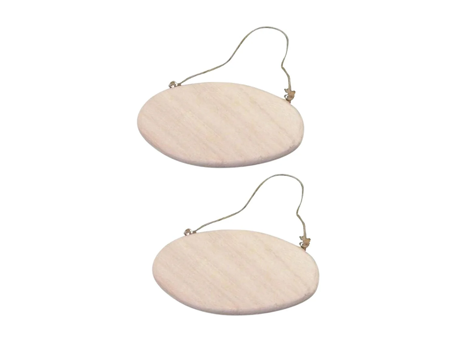 2 plaques de porte ovales avec cordelette 14,5 cm