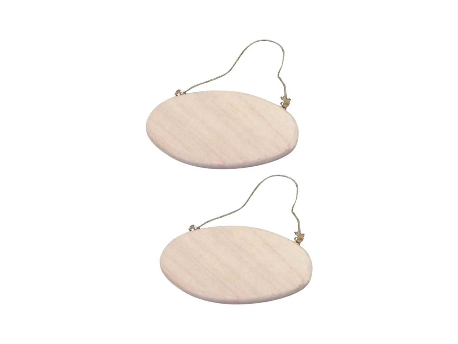 2 plaques de porte ovales avec cordelette 14,5 cm