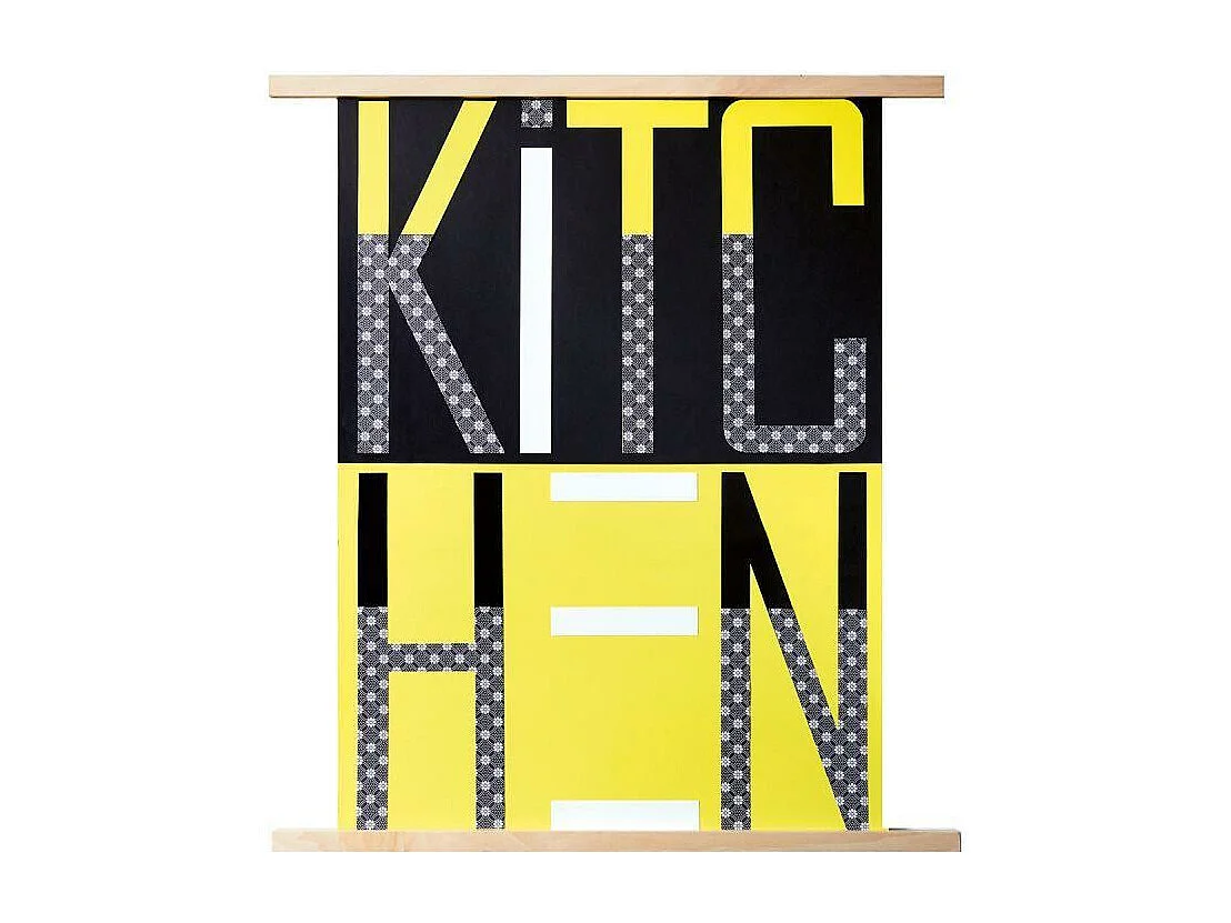 2 baguettes en bois pour affiche murale 44 cm