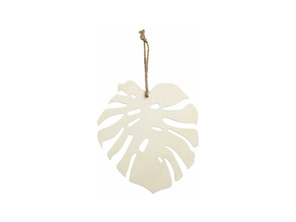 Tropisches Monstera Holzblatt zum Dekorieren 35 x 34 cm