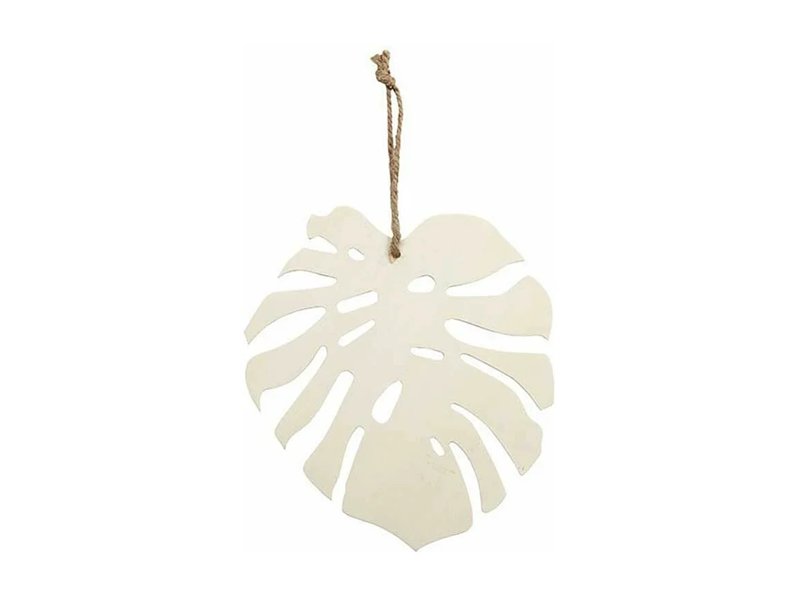 Tropisches Monstera Holzblatt zum Dekorieren 35 x 34 cm