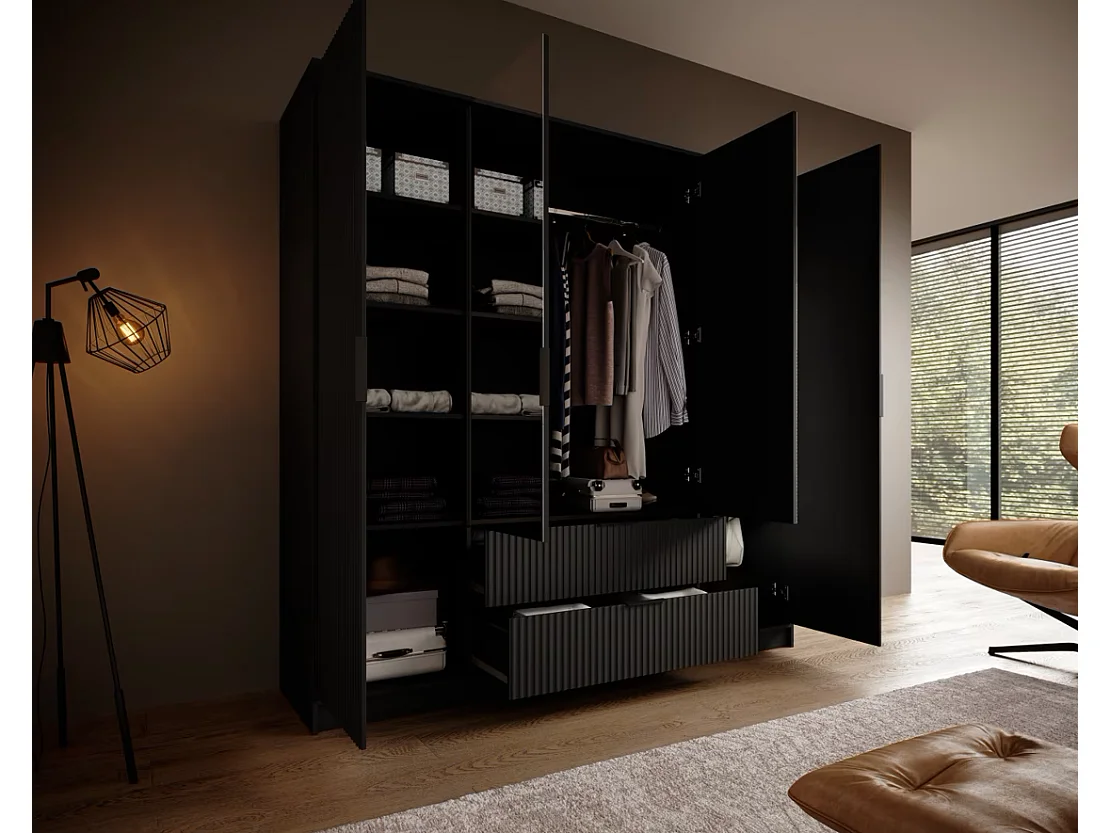 Armadio Norbert (200cm)/Nero