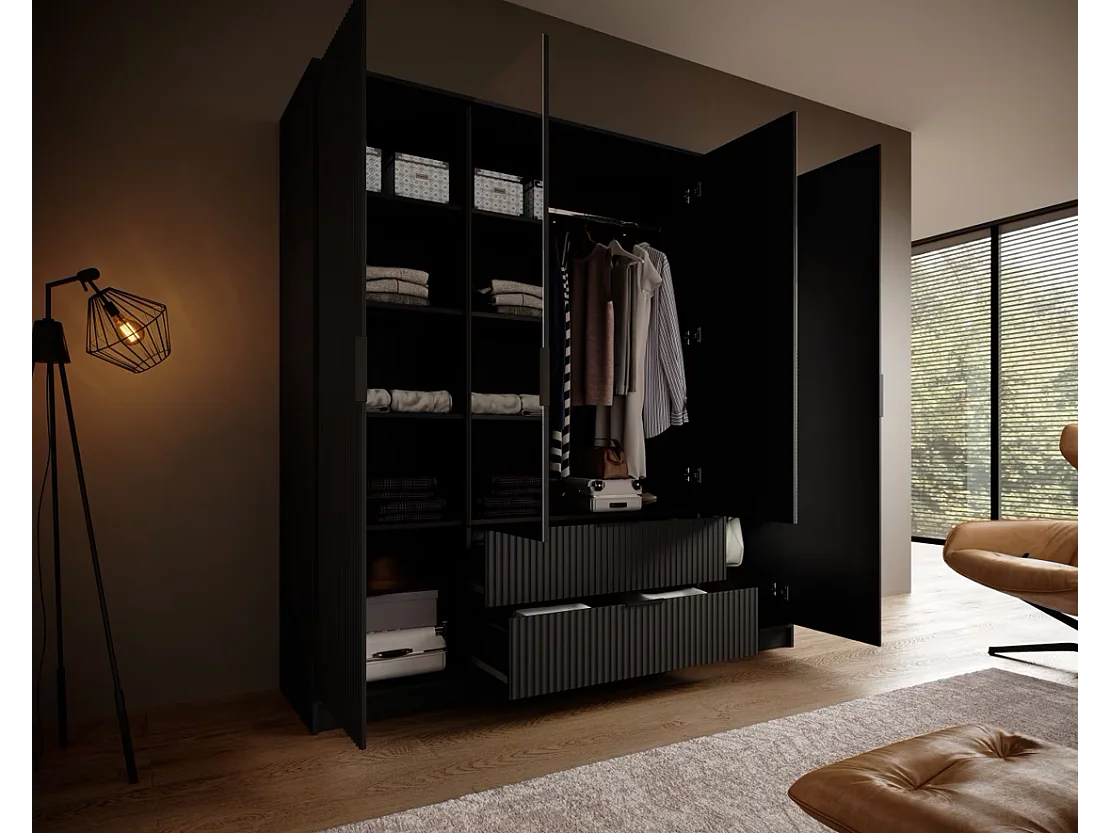 Armadio Norbert (200cm)/Nero