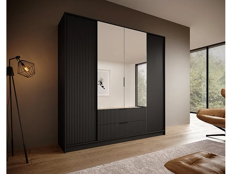 Armadio Norbert (200cm)/Nero