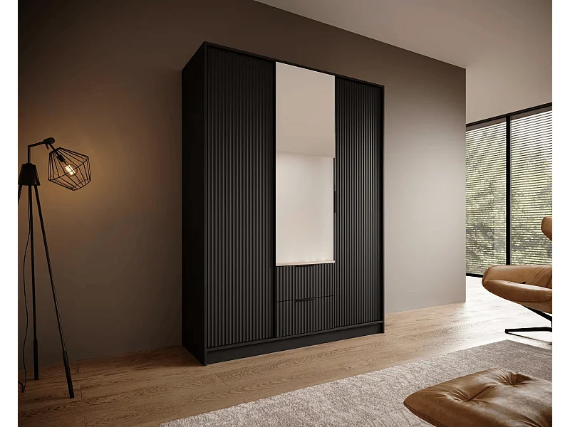 Penderie Norbert (150cm)/Noir