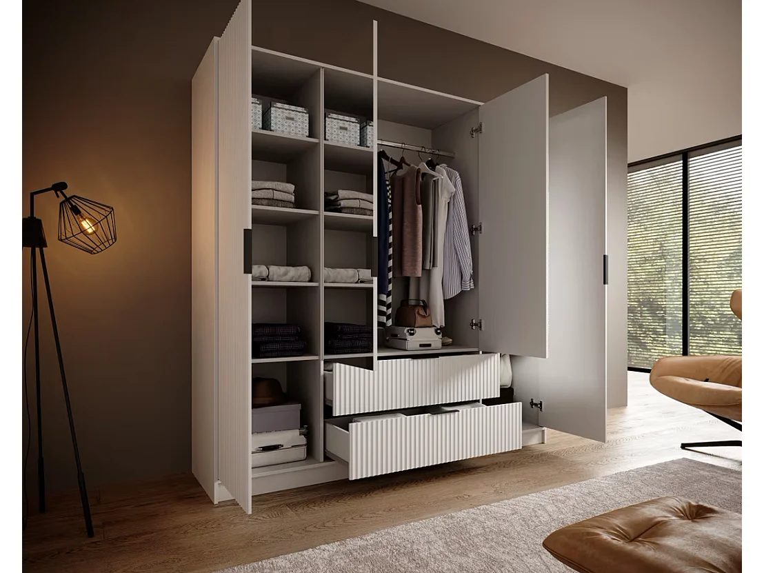 Penderie Norbert (200cm)/Blanc