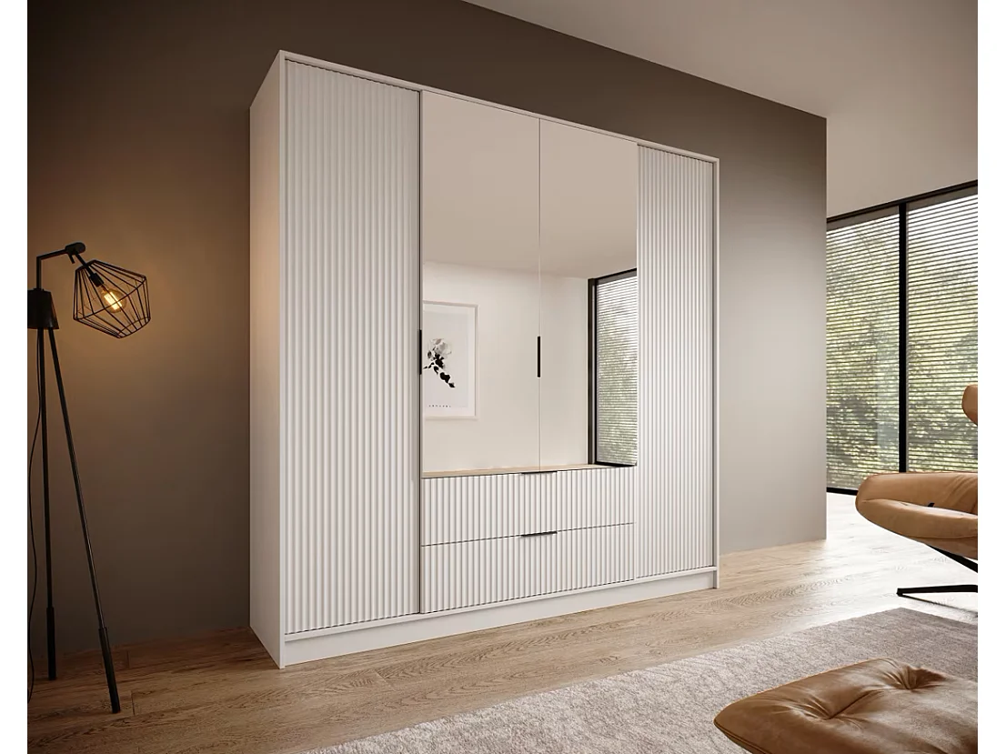 Penderie Norbert (200cm)/Blanc