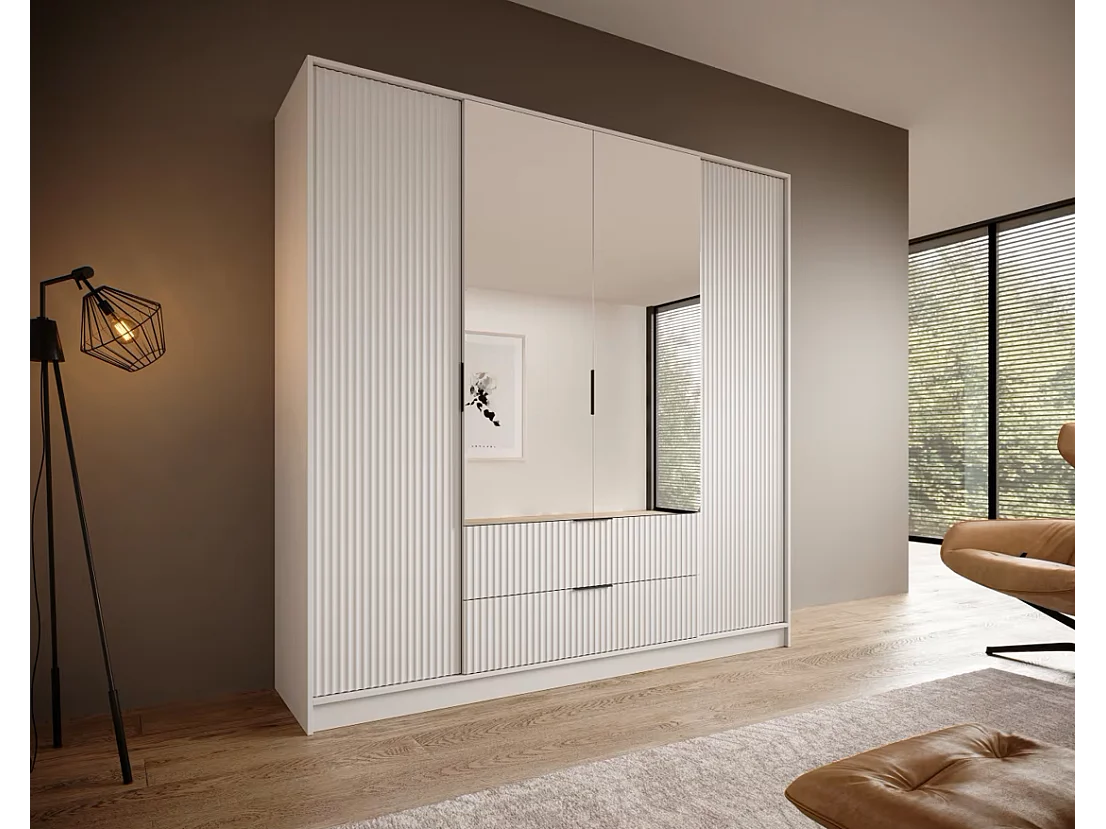 Penderie Norbert (200cm)/Blanc