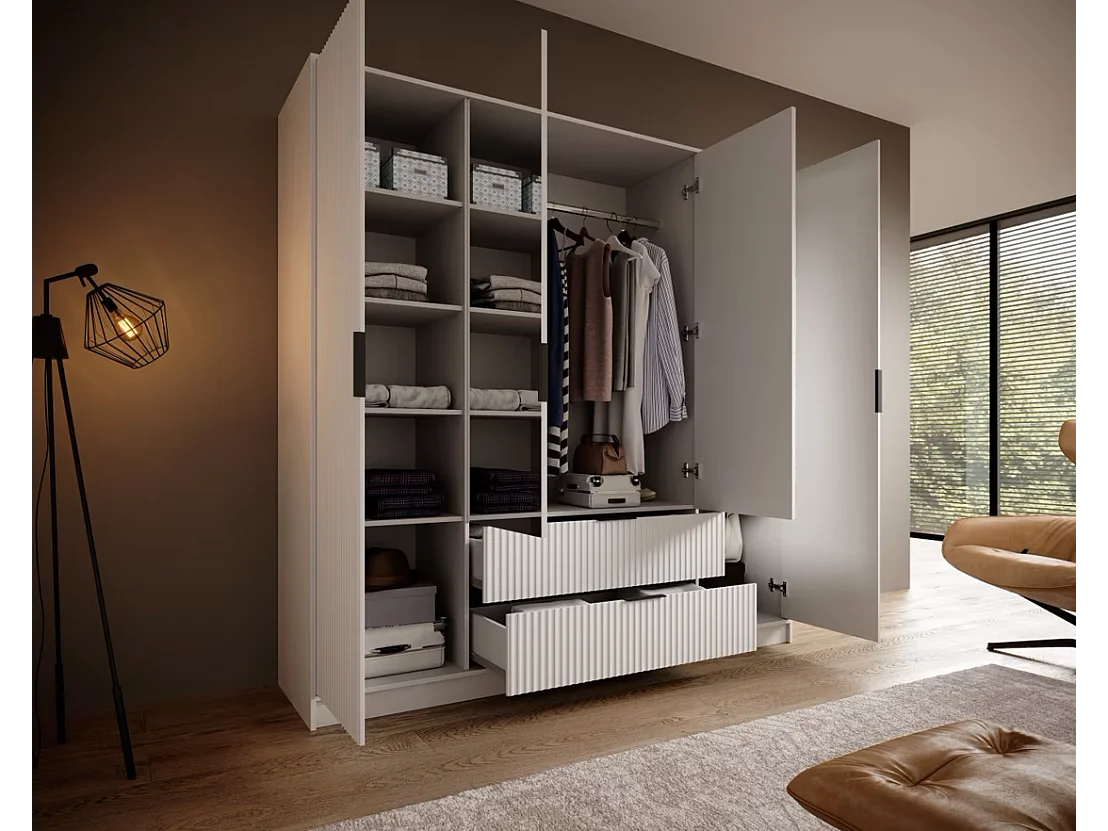 Penderie Norbert (200cm)/Blanc
