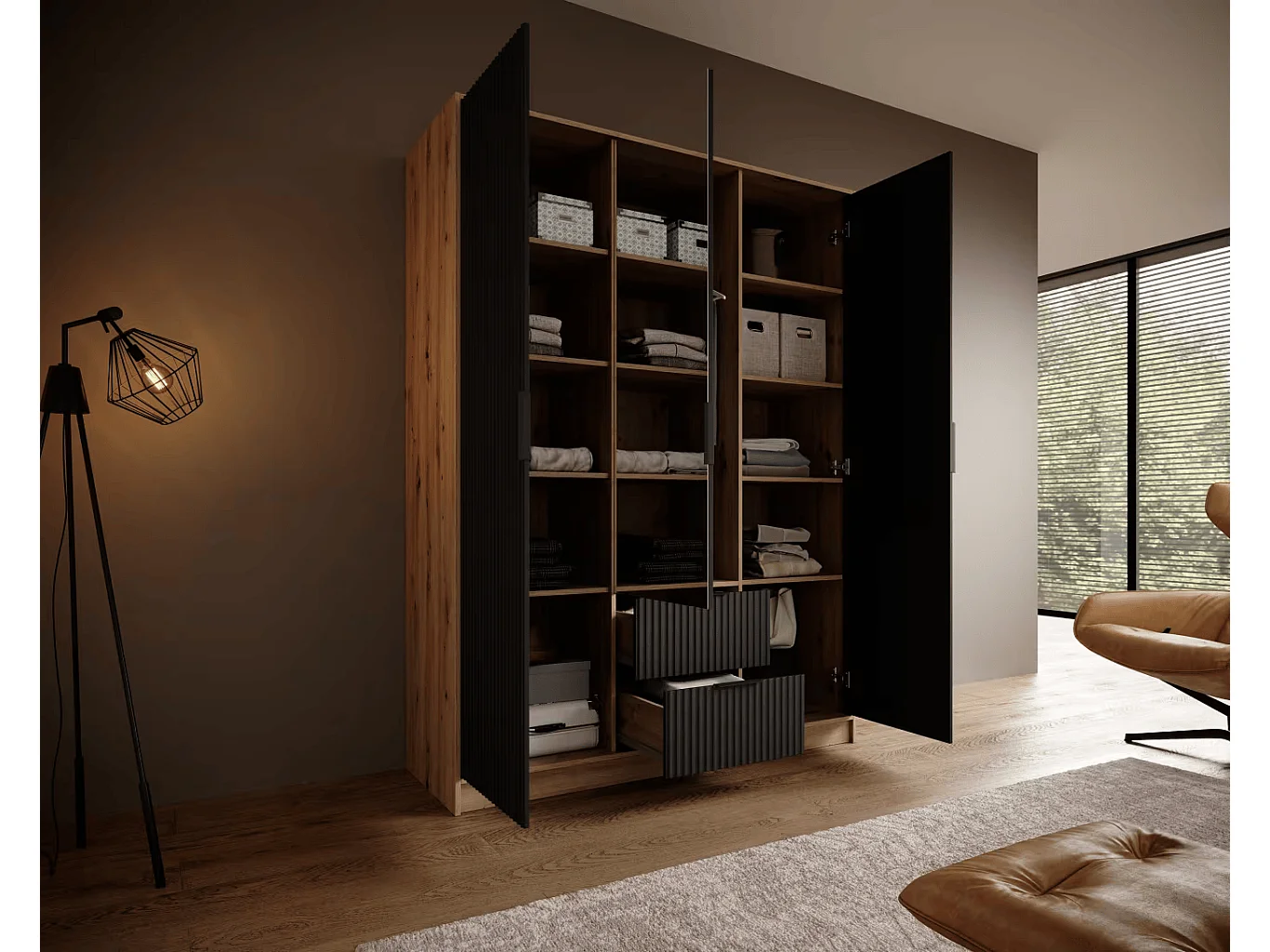 Penderie Norbert  (150cm)/Artisan&Noir